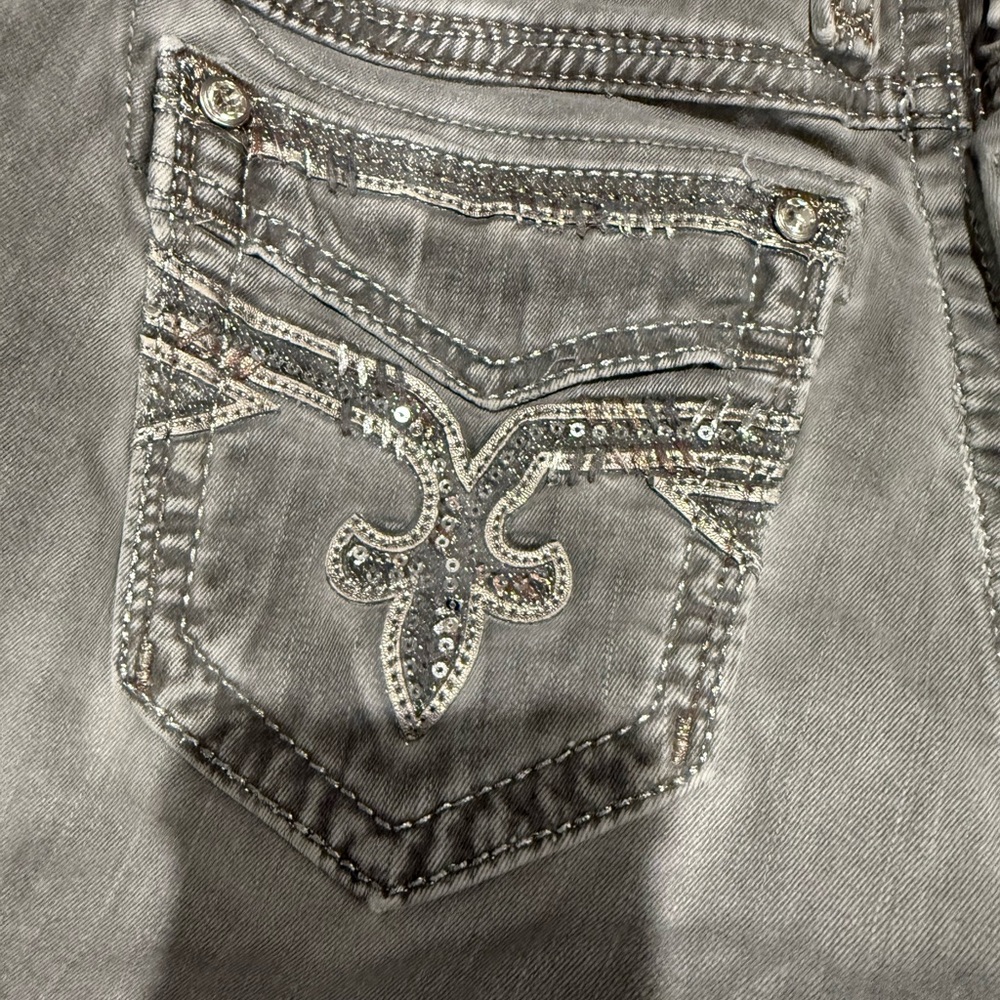 Rock Revival Gray Straight Leg Women's Jeans - Picture 4 of 10